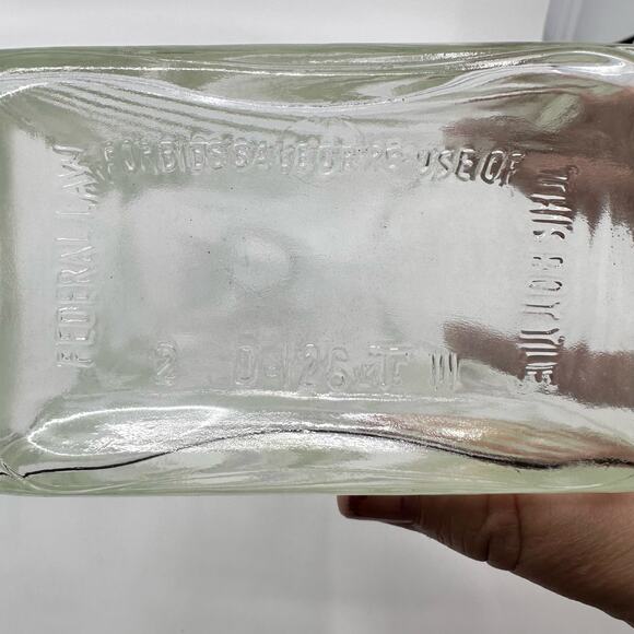 Glass Liquor Decanter Vintage Art Deco Mid Century Bar Ware Accessories Whiskey - Picture 8 of 8